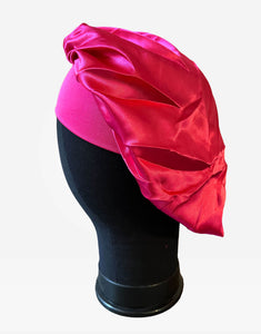 Satin Hot Pink Hair Bonnet