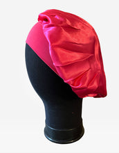 Load image into Gallery viewer, Satin Toddler Kids Hot Pink Hair Bonnet
