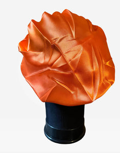 Satin Toddler Kids Orange Hair Bonnet