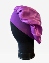 Load image into Gallery viewer, Satin Toddler Kids Purple Hair Bonnet
