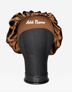 Satin Brown Hair Bonnet