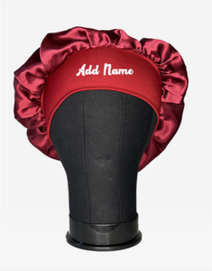 Satin Garnet Hair Bonnet