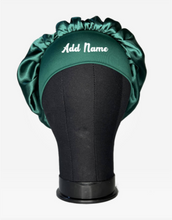 Load image into Gallery viewer, Satin Green Hair Bonnet
