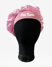 Load image into Gallery viewer, Satin Pink Hair Bonnet
