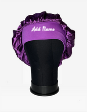 Load image into Gallery viewer, Satin Purple Hair Bonnet
