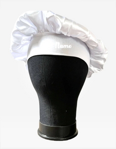 Satin White Hair Bonnet