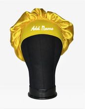 Load image into Gallery viewer, Satin Yellow Hair Bonnet
