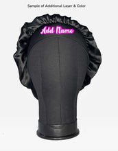 Load image into Gallery viewer, Satin Black Hair Bonnet
