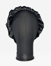 Load image into Gallery viewer, Satin Black Hair Bonnet
