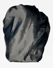 Load image into Gallery viewer, Satin Black Medium Tie Hair Bonnet
