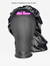 Load image into Gallery viewer, Satin Black X-Long Hair Bonnet 26in length (Locs/Braids)
