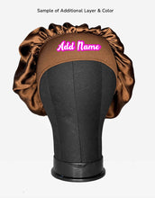 Load image into Gallery viewer, Satin Brown Hair Bonnet
