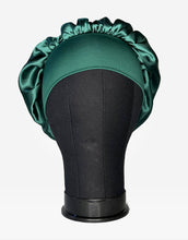 Load image into Gallery viewer, Satin Green Hair Bonnet
