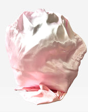 Load image into Gallery viewer, Satin Pink Medium Tie Hair Bonnet
