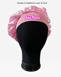 Satin Pink Hair Bonnet