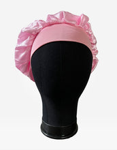 Load image into Gallery viewer, Satin Pink Hair Bonnet
