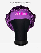 Load image into Gallery viewer, Satin Purple Hair Bonnet
