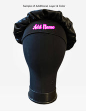 Load image into Gallery viewer, Satin Toddler Kids Black Hair Bonnet
