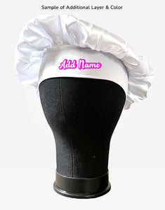 Satin White Hair Bonnet