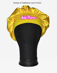 Satin Yellow Hair Bonnet