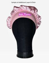 Load image into Gallery viewer, Satin Toddler Kids Pink Hair Bonnet
