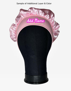 Satin Toddler Kids Pink Hair Bonnet