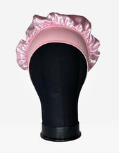 Load image into Gallery viewer, Satin Toddler Kids Pink Hair Bonnet
